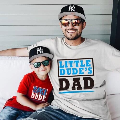 Family Matching Clothes Fashion Man Tshirt Daddy And Me Outfits Father Son Dad Baby Boy Kids Summer Clothing Mens Wear 12M-10Y