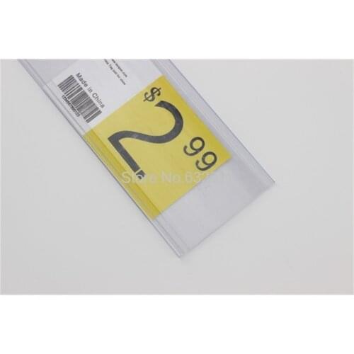 90mm*100CM with tape Flat adhesive price label holder strip shelf talker PVC plastic clip data strip