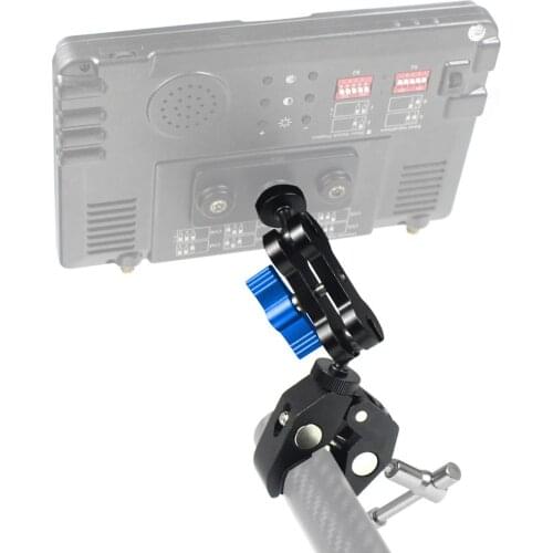 Adjustable Magic Arm Clamp Bike Clip w/ Universal 1/4" inch Screws Tripod Mount Bracket LED Monitor Holder for SLR Sports Camera