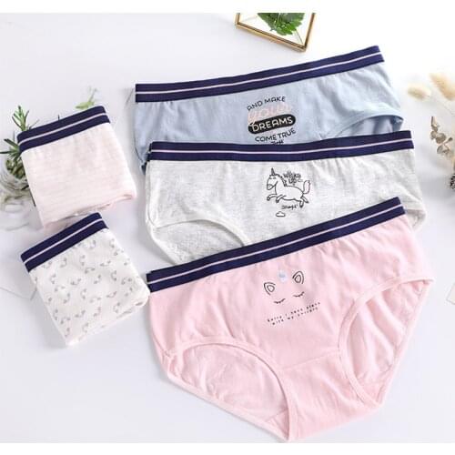 L-XL Cotton Briefs Sexy Panties Seamless Underwear Women Lingerie Print Underpants Low Waist Female Fashion Panty Comfortable