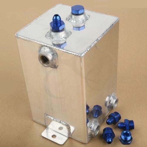 Universal Polished Fuel Surge Tank Cell 3 Litre Swirl Pot System Alloy Aluminium