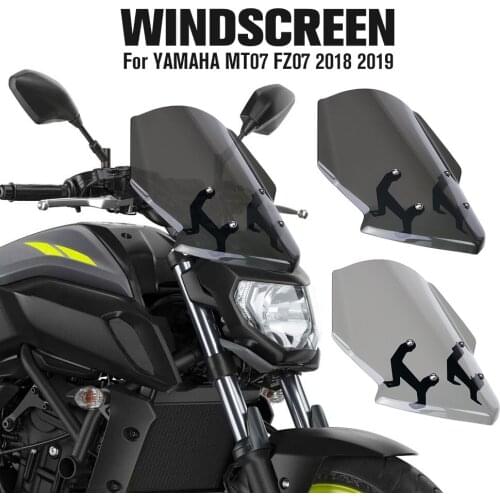 Windshield Windscreen For Yamaha MT-07 FZ-07 2018 2019 otorcycle Accessories Wind Deflectors Cover MT FZ 07