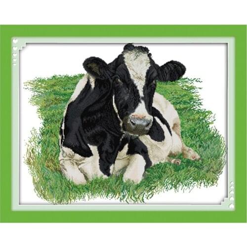 Free Ship Cow Patterns Counted Cross Stitch 11CT 14CT Cross Stitch Set Wholesale Animals Cross-stitch needlework