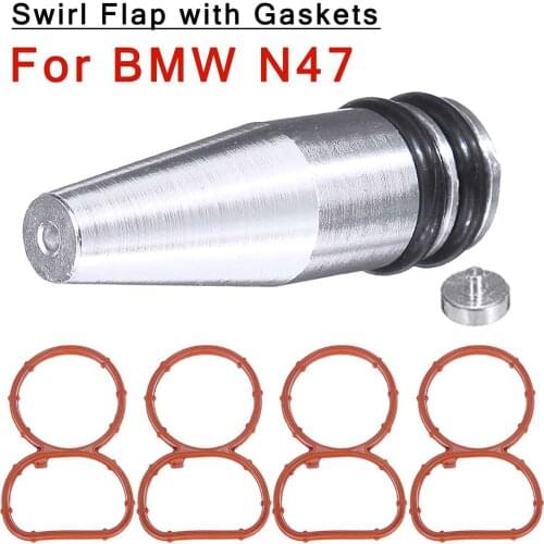 22 mm Diesel Intake Manifold Swirl Flap Delete Blank Removal Plug Bung w/ Gaskets For BMW N47