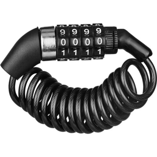 094C Helmet Chain Lock for Scooter Motorcycle Bike Lock Cable 4-digit Password Combin