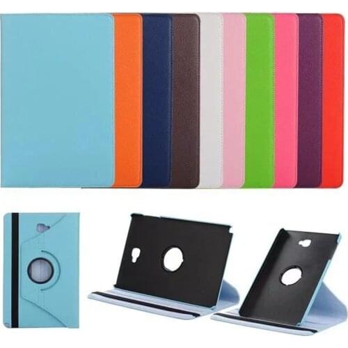 100Pcs/Lot 360 Rotating PU Leather Cover Case For Samsung Galaxy Tab A 10.0 P580 S3 9.7 T820 825 A 2017 T380 T385 Tablet Case
