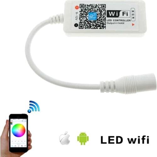 16 Million Colors Wifi RGB / RGBW Led Controller Smartphone Control Music and Timer Mode Magic Home Mini Wifi Led Rgb Controller