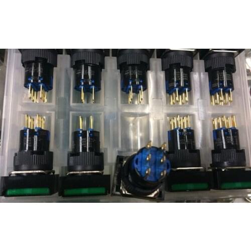 16MM Switch Automatic Reset Rectangle indicator 5A 220VAC DPDT (2a+2b not LED ) K16-232 DIP6 Top red colour new and original