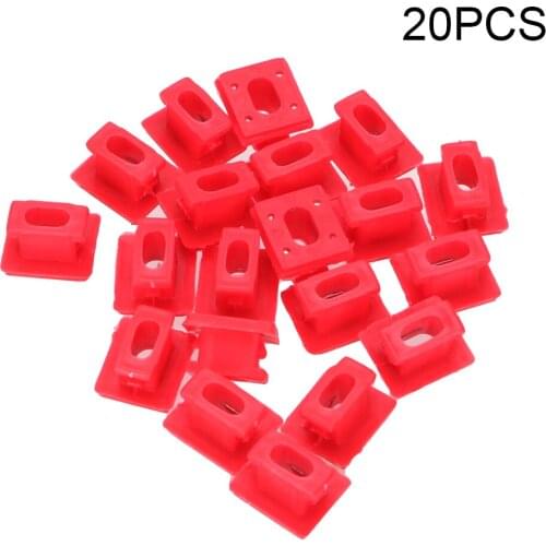 20pcs/set For BMW E46/E65/E66/E83N Car Fasten Clips Panel Fixing Buckles Red Insert Grommets Dashboard Dash Trim Strip Clips