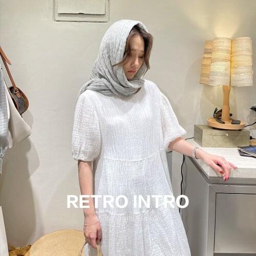2021rin 13 line womens summer new Korean style thin and versatile loose age reducing dress r1059