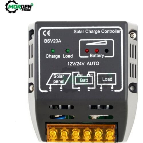 20A 12V/24V Solar Panel Charge Controller Battery Regulator Safe Protection PWM Battery Charger Regulators