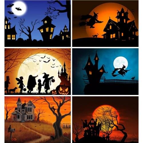 Diamond Mosaic Embroidery Moon 5D DIY Diamond Painting New Arrivals Halloween Landscape Handicraft Decoration For Home Gift Art