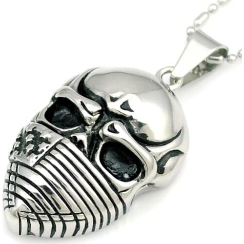 AMUMIU Charm Top Quality American Flag Pendant Chain Necklace Punk Biker Gothic Trendy Party Gift KP122