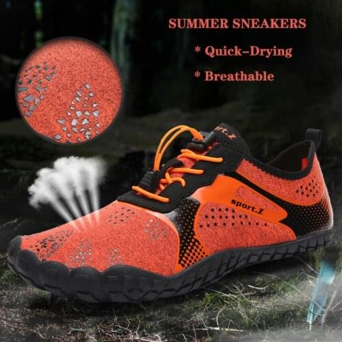 Big Size 35-47 Outdoor Men Shoes Summer Swimming Water Sneakers Barefoot Five Finger Shoes Adulto Beach Shoes Women Gym Shoes