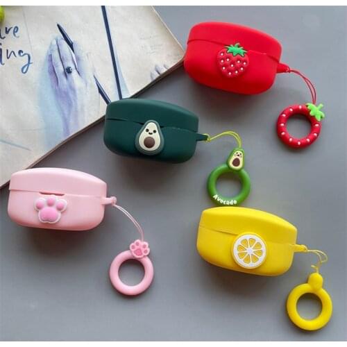 For Sony WF-1000XM4 Case Cartoon Sweet fruit Shockproof Protect Earphones Cover For Sony WF1000XM4 Silicone Hearphone Case