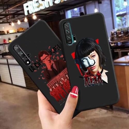 Spain TV Money Heist House Paper black TPU soft phone case for HUAWEI P20 P20Lite P20Pro P30 P30Lite P30Pro P40 P40Lite P40Pro