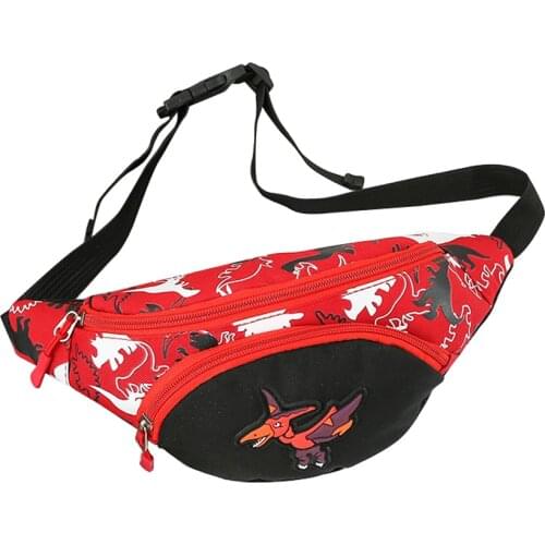 Kid Waist Bag for Girl Boy Cute Fanny Cartoon Dinosaur Chest Bag Children Belt Bag Money Pouch Baby Zipper Waist Pack Bum Bag