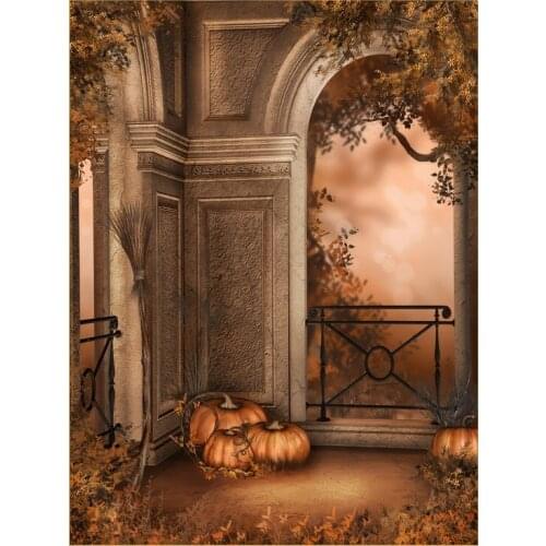 Old stone castle kids photo backgrounds Happy Halloween picture photography backdrops for photo studio kits photophone HA-033