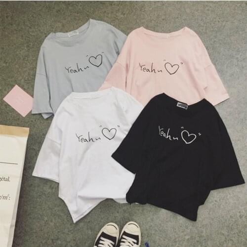T shirt women 2020 New Korean Short Sleeve summer T-Shirt Womens Womens tshirt cheap Clothes vestidos promotion T033