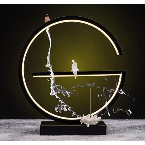 Waterfall Incense Burner Sandalwood Charcoal Resin Incense Burner Holder Aroma Lamp Home Studio Incienso Quemador Incense Burner