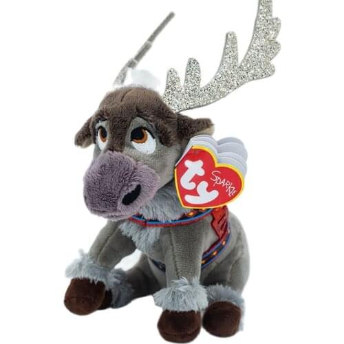 6" 15 cm Ty Beanie Boos Big Eyes Sven Collection Plush Toy Reindeer Stuffed Animal Doll Boys and Girls Christmas Birthday Gift