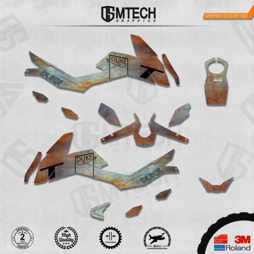 DSMTECH Customized Graphics Decals 3M Custom Stickers For 2011-2016 Duke125 200 390 002
