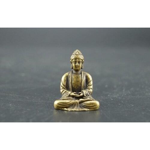 Chinese pure brass Sakyamuni Buddha small statue #2