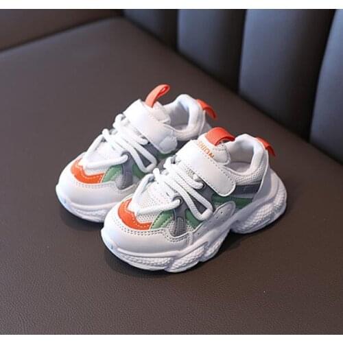 2021 New Spring/Autumn Children Shoes Unisex Toddler Boys Girls Sneakers Mesh Breathable Fashion Casual Kids Shoes Size 21-30