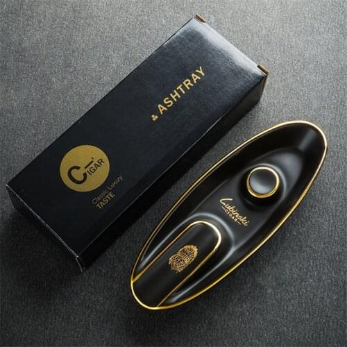 Best Selling Cigar Ashtray Smoking Ash Tray Single Cigar Holder Office Bar Tobacco Pocket Cigarette Ashtrays Birthday Gifts
