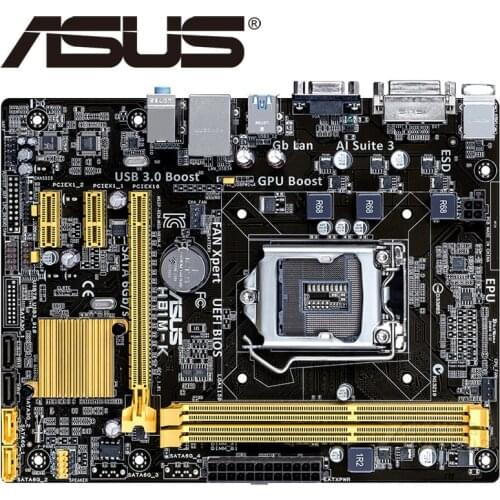 Asus H81M-K Desktop Motherboard H81 Socket LGA 1150 i3 i5 i7 DDR3 16G Micro-ATX UEFI BIOS Original Used Mainboard Hot Sale
