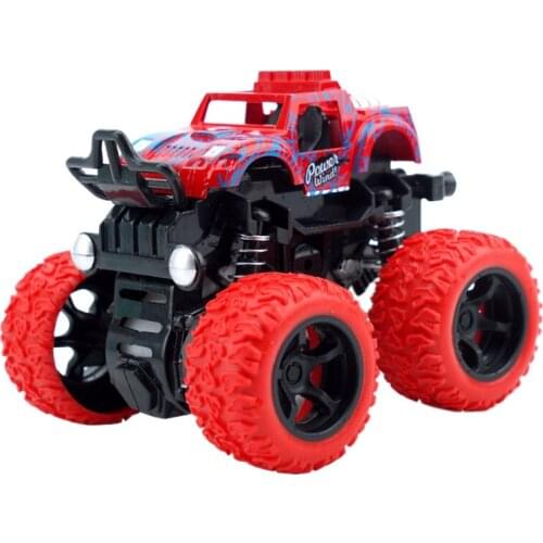 Mini 4Wd Inertia Rotatable Car Toys Friction Power Four-Wheeled Off-Road Vehicle Diecast Model Inertial Car Toy