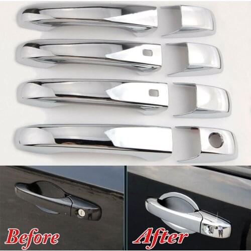 For Jeep Grand Cherokee 2011-2016 Door Handle Cover Trim Chrome ABS Exterior Anti-collision Decoration Car Styling Accessories