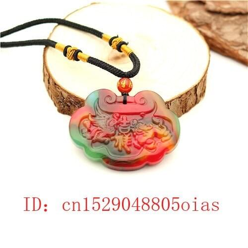 Natural Color Hetian Jade Stone Dragon Phoenix Pendant Necklace Chinese Jadeite Jewelry Charm Amulet Carved Gifts for Women Men