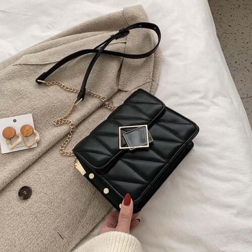 2021 New Women Bags Fashion Chain Women Bags Shoulder Bags Solid Color PU Messenger Bags Women Bags Phone Bags Wallets