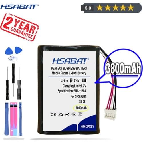 New Arrival [ HSABAT ] 3800mAh ST-06 Replacement Battery for Sony SRS-XB31 5-wire Plug Bluetooth Speaker