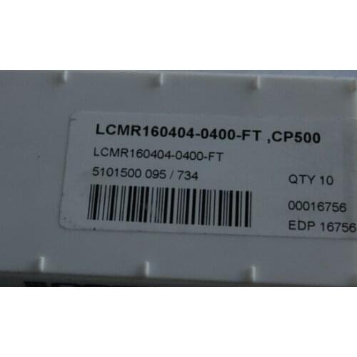ORIGINAL 10PCS CARBIDE INSERT LCMR160404-0400-FT CP500