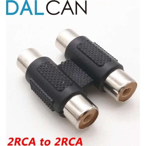 2 Head Double Dual RCA Female To Female Audio Connector Adaptor Phono Couple Video Connector Plug Socket RCA Phono Twin Coupler