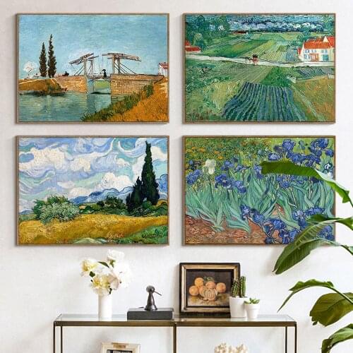 Famous Nordic Style Canvas Poster Van Gogh Starry Night Sunfloweer Wall Print For Living Room Home Decor Wall Art Painting