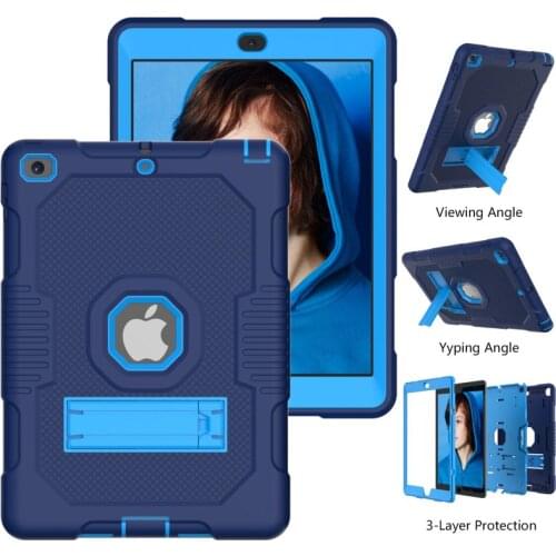 Shockproof Kids Safe Cover for IPad 9.7 2018 2017 Case A1822 A1823 A1893 A1954 Heavy Duty Silicone Hard 3 Layer Protective Shell