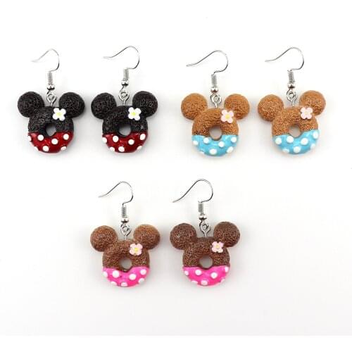 Flat Back Resin Chocolate Cookies Drop Earrings for Women Fashion Accessories Girl Handmade Personality Dangle Earrings Jewelry