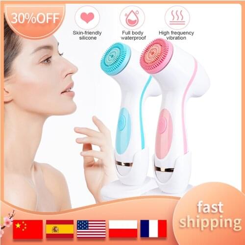 Cleansing Brush Sonic Face Spin Brush Set Facial Spa System For Skin Deep Cleaning Remove Blackhead Device Sonic Face Cleaner