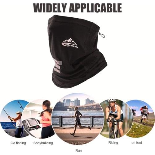 Sunscreen Neck Gaiter UV Protection Ice Silk Face Cover Windproof Breathable Outdoor Sports Cycling Cooling Scarf