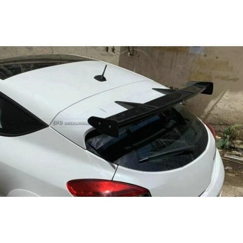 For Renault 14~17 Megane RS RKD Style Roof Spoiler Black Carbon Glossy Rear Spoiler Wing Exterior Accessories Body Kits