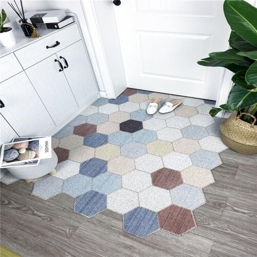 Indoor Outdoor Entrance Mats Carpet Home Hallway Bathroom Bedroom Floor Door Carpet Nordic Geometric Printed Non-slip Door Mats