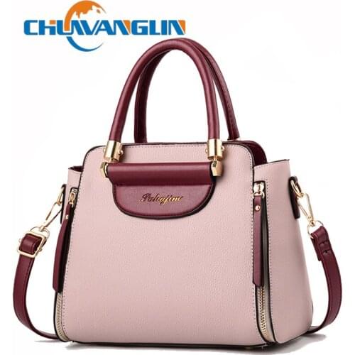 Chuwanglin Women Leather Handbag Luxury Shoulder Bags Lady Shopping Tote Messenger Bag Female Saddle bags Sac 3301347