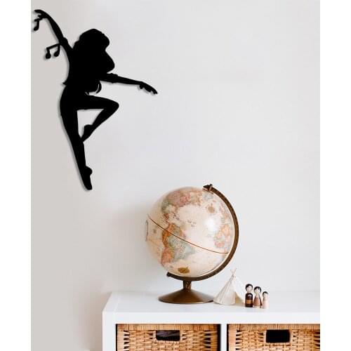 Woman Dancing on One Leg Wall Room Home Accessory Wooden Table 34x50cm
