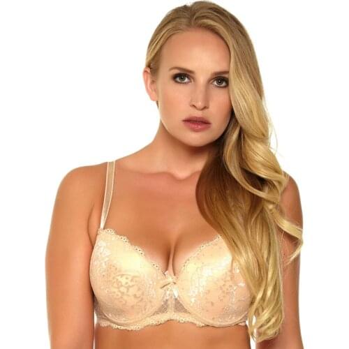 Women Very Big Size Underwire 3/4 Cup Push Up Sexy Lace Bra Back Closure Underwear D DD DDD E F FF G 30-46 NO7609