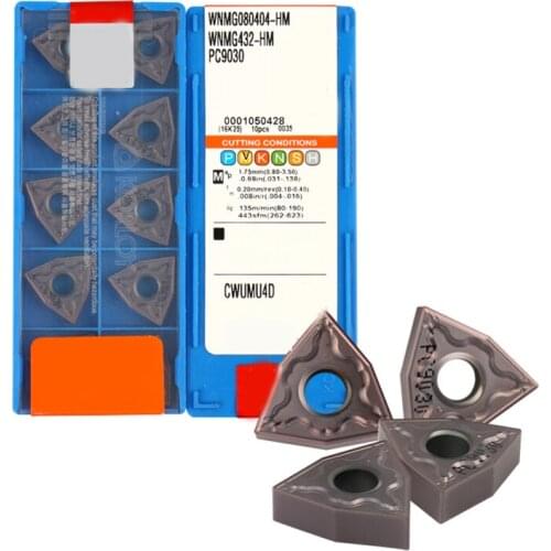 10 pcs WNMG080408-HM PC9030 WNMG080404-HM PC9030 high quality CNC lathe turning tool carbide inserts for steel processing