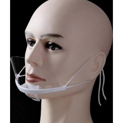 10pcs masque lavable Transparent Mask Windproof Face Shield Combine Plastic Clear Face Mask Mascarilla d5 Halloween cosplay