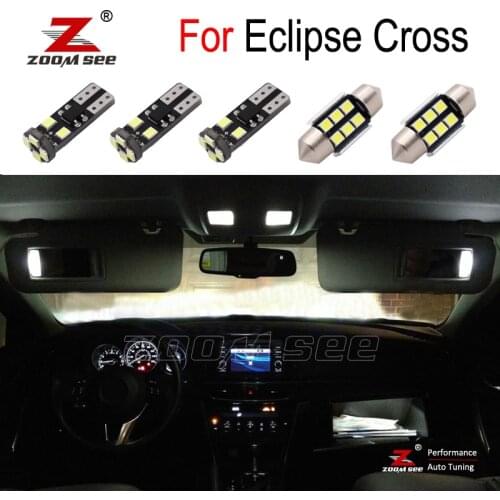 11pcs 100% Canbus white interior LED bulb indoor dome + license plate light Kit For Mitsubishi Eclipse Cross 2017 2018 2019 2020